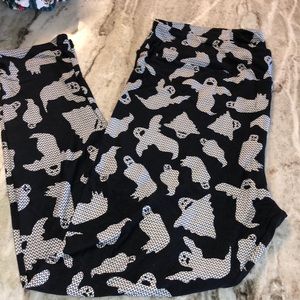 Lula Roe Halloween Ghost TC2 Soft Leggings